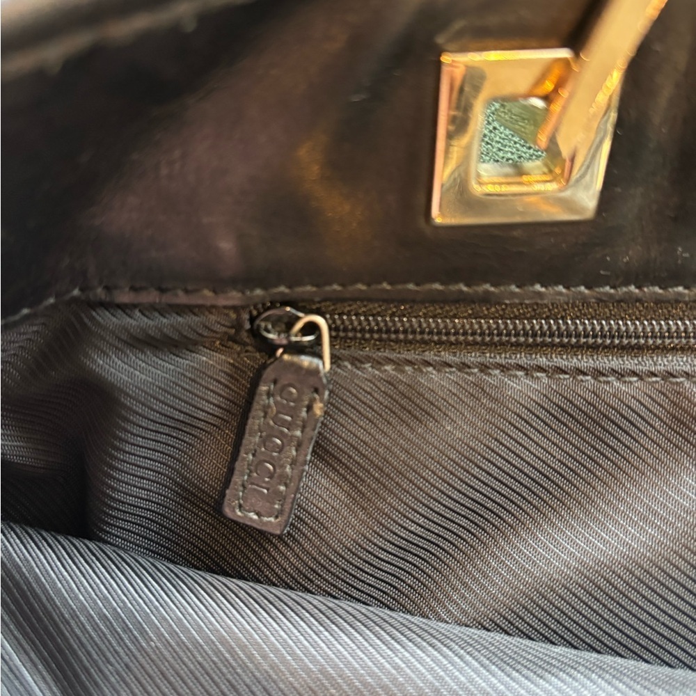 Gucci Black GG Canvas Tote with Silver -Tone Details 007 - Picture 10 of 12